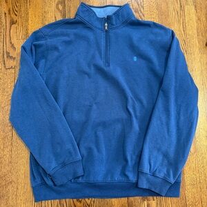 Izod Advantage Performance Stretch Men's 1/4 Zip Blue Pullover Size 2XLT
